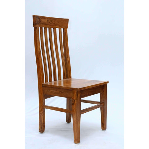 Teak wood dining chair with high backrest tch - 2001 - TimberCraft