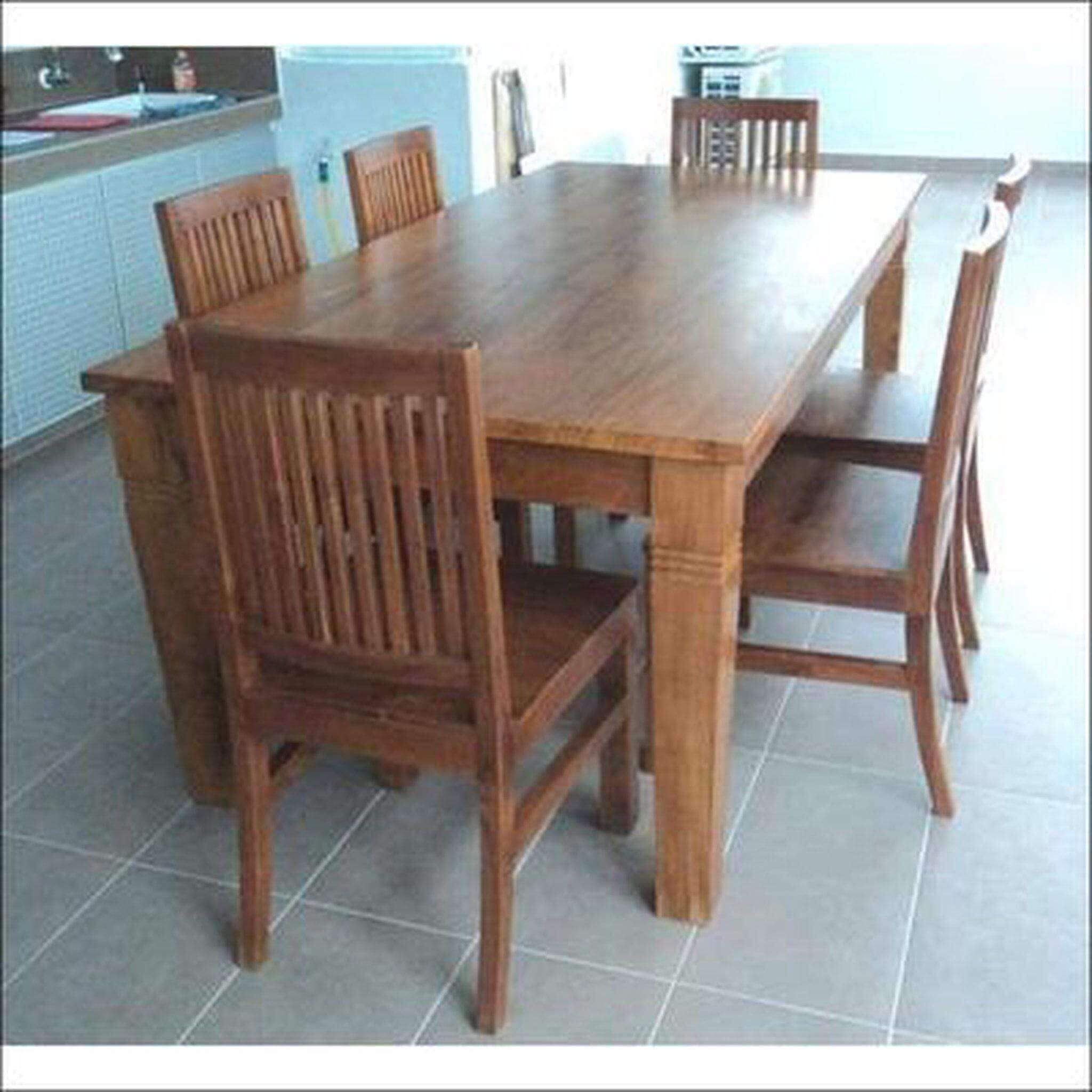 Teak Wood Dining Room Table & Chairs Set TDT-1901 - TimberCraft