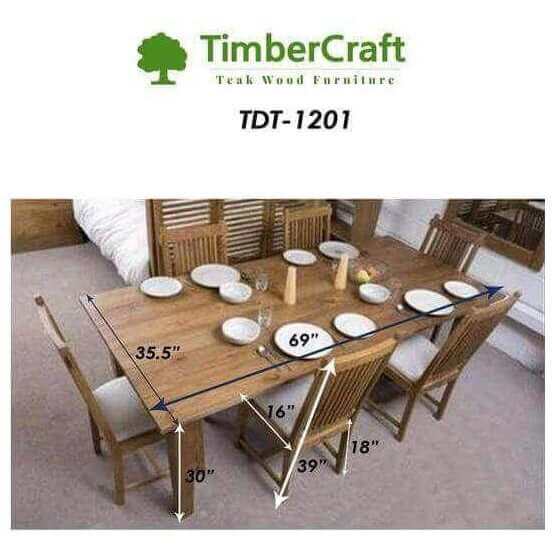 Buy Teak Wood Dining Table - Languedoc online in India. Best