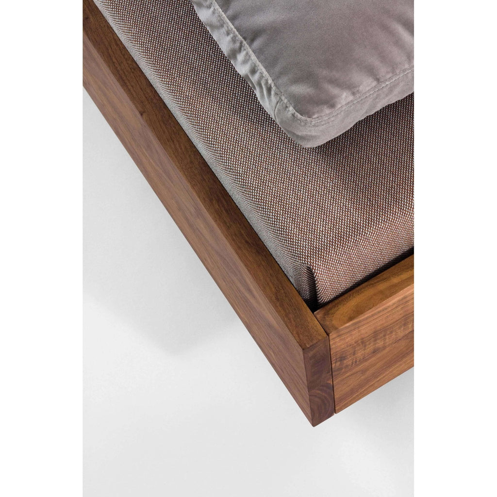 Teak Wood Floating Bed Frame - TimberCraft