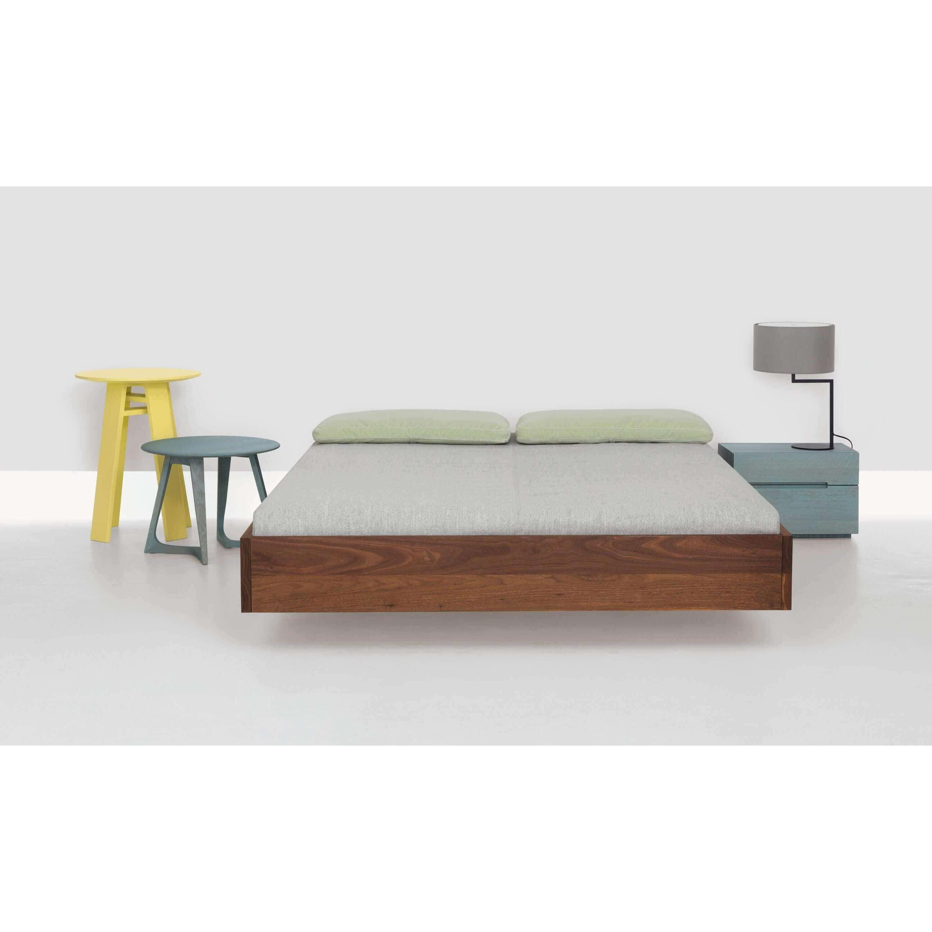 Teak Wood Floating Bed Frame - TimberCraft