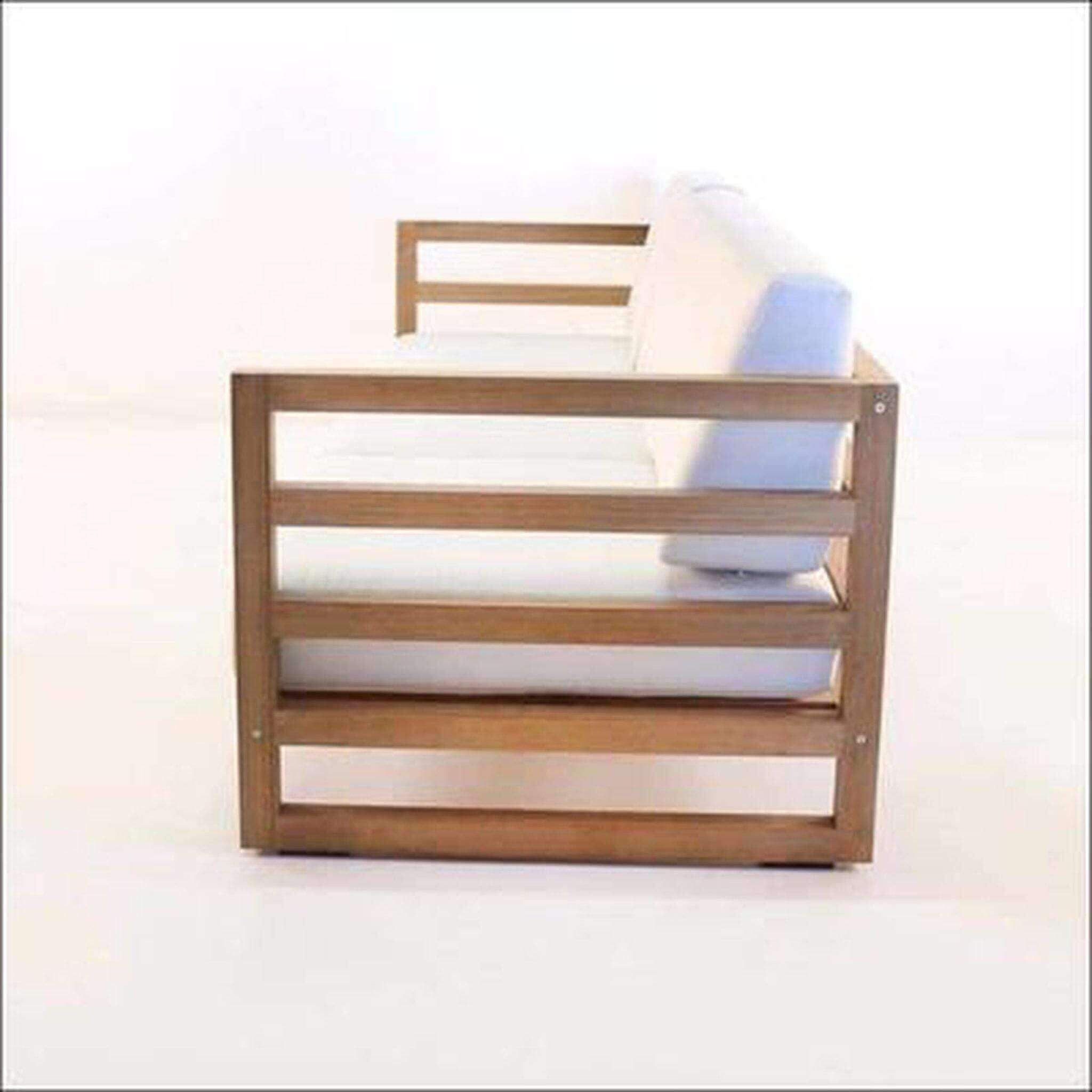 Teak Wood Sofa Natural Finish - TimberCraft