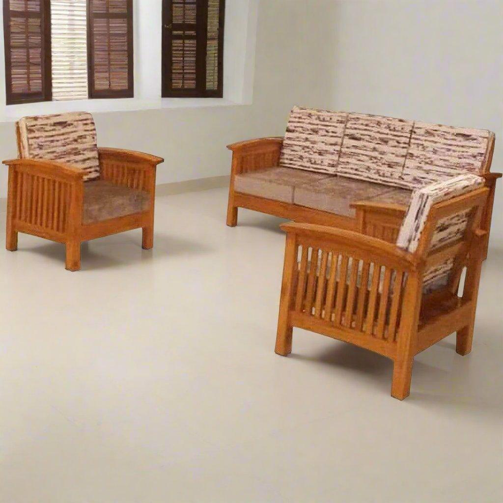 Teak Wood Sofa Set - TSF - 1501 - TimberCraft