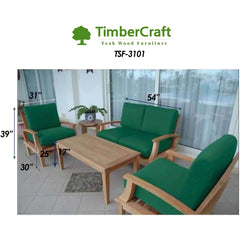 Teak Wood Sofa Set TSF-3101 - TimberCraft