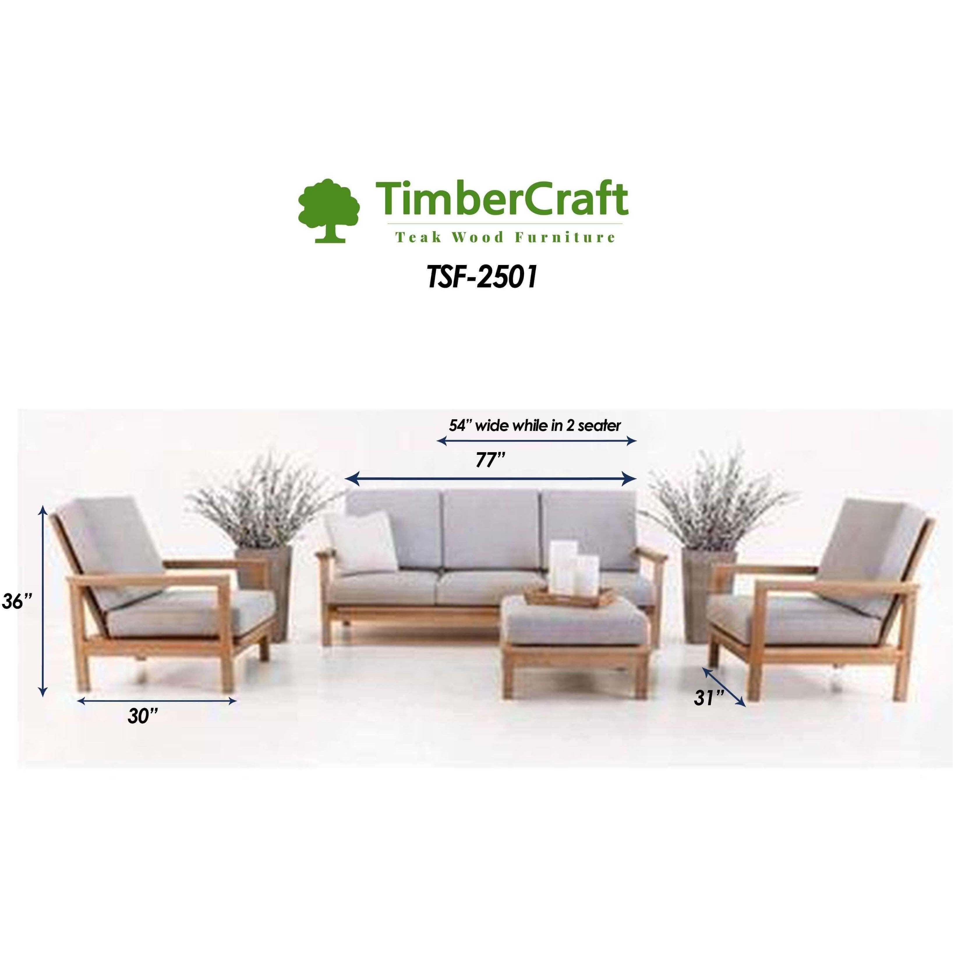 Teak Wood Sofa TSF-2501 - TimberCraft