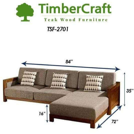 Teak Wood Sofa TSF-2701 - TimberCraft