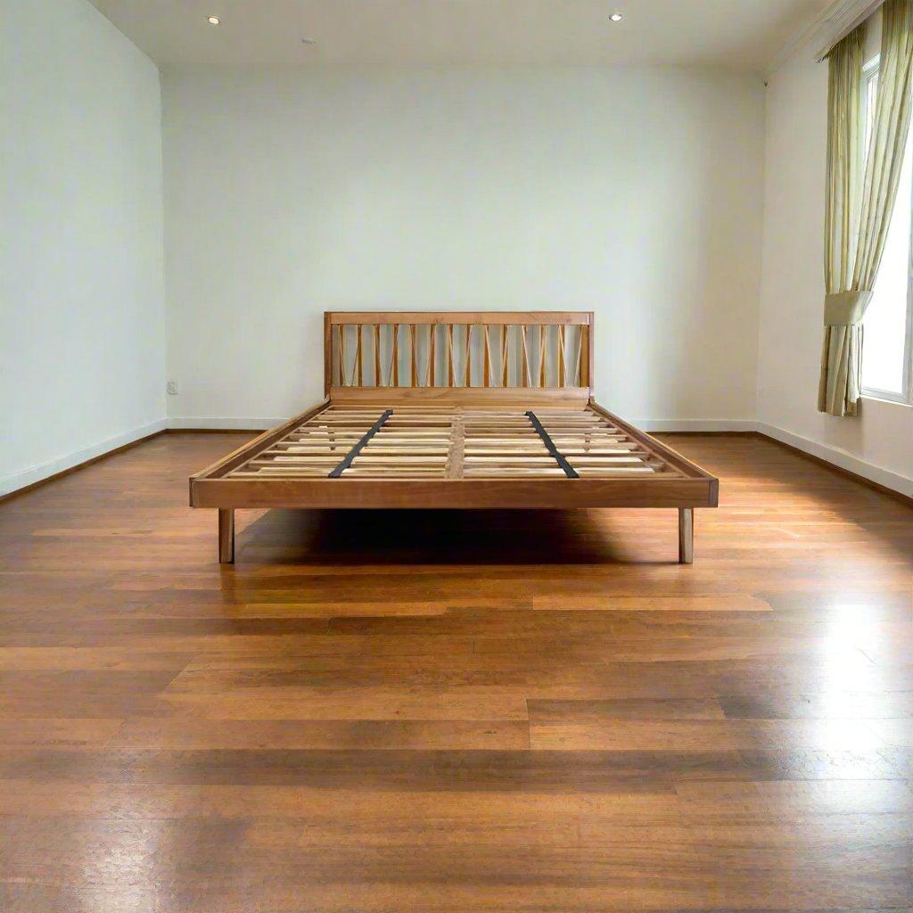 Vintage mid - century teak wood bed tbd - 5601 - TimberCraft