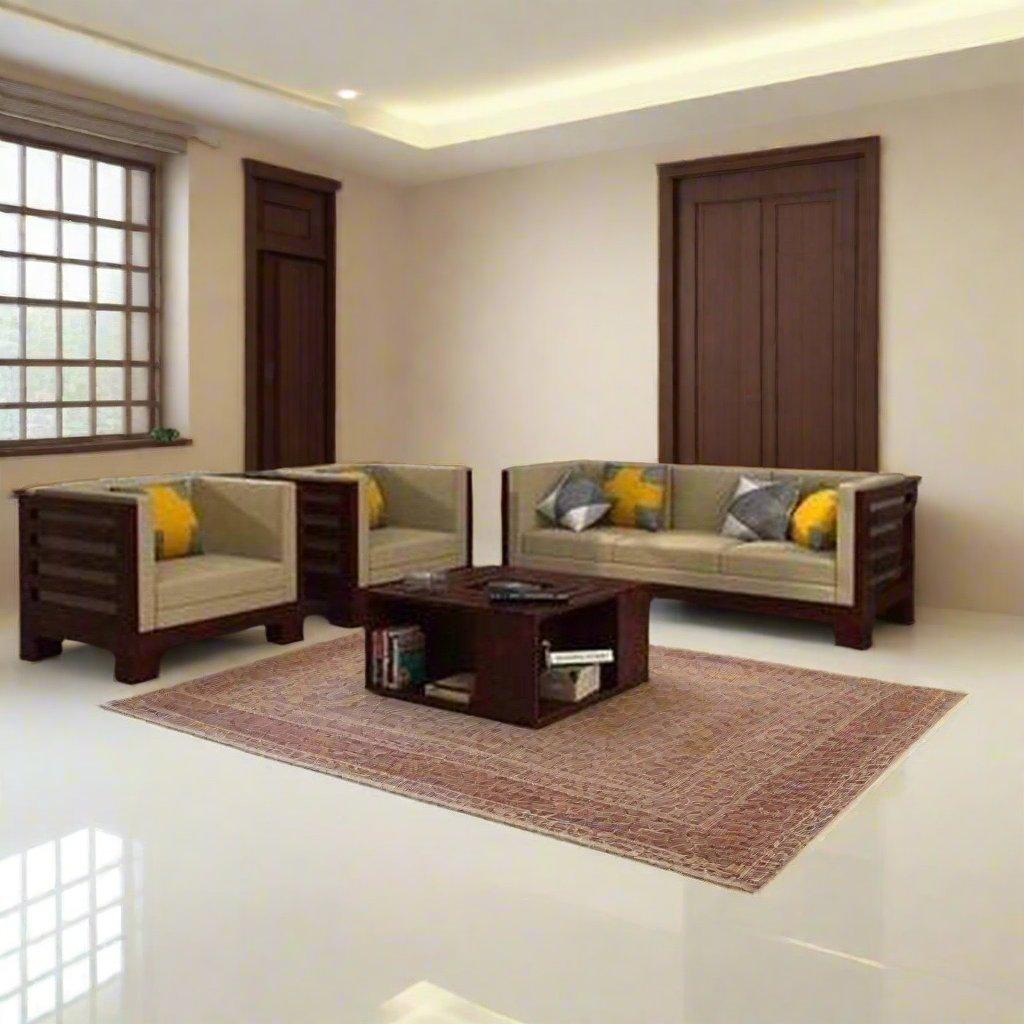 Wooden Sofa Set in Solid teak Wood - TimberCraft