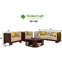 Wooden Sofa Set in Solid teak Wood - TimberCraft